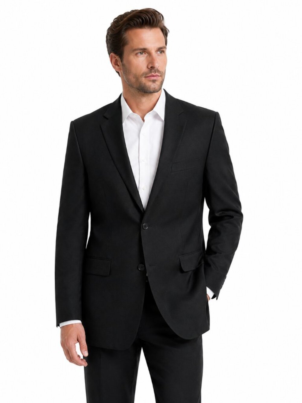 Brooks Brothers 1818 Madison Men’s Blazer Sport Coat Black Wool Herringbone 44L